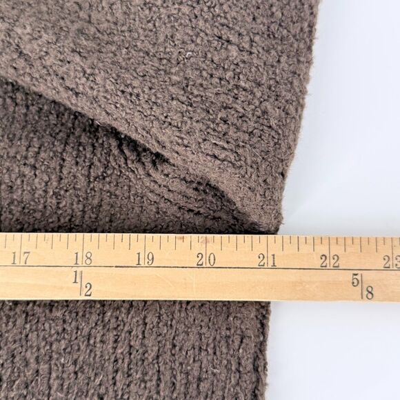 Cozy Chocolate Brown Textured Cardigan Minimalist Soft Knit Neutral Aesthetic - Picture 5 of 12